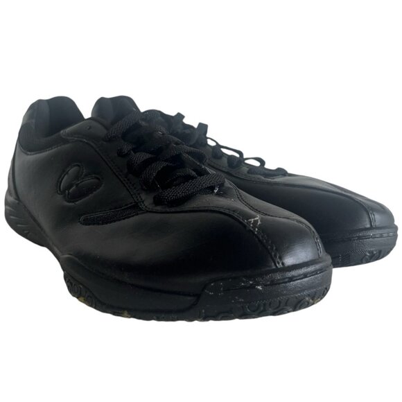 BUTTERFLY Lezoline Low Top Tennis Shoes US 12 EU 49 Black Leather Ping Pong - Picture 3 of 10